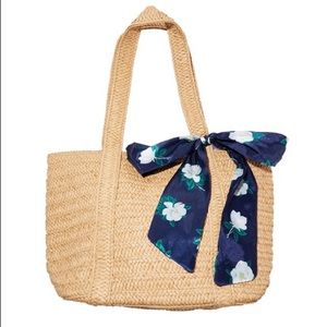 Draper James Everyday Straw Bag with Floral Scarf